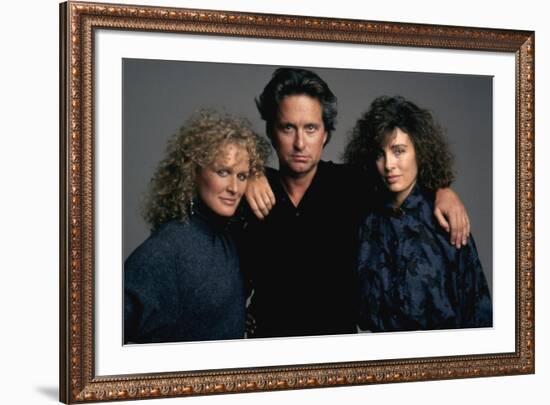 Liaison fatale Fatal attraction by Adrian Lyne with Glenn Close, Michael Douglas and Anne Archer, 1-null-Framed Photo