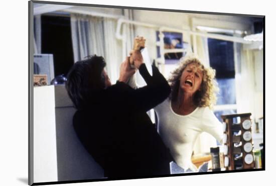 Liaison fatale Fatal attraction by Adrian Lyne with Michael Douglas and Glenn Close, 1987 (photo)-null-Mounted Photo