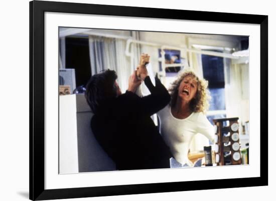 Liaison fatale Fatal attraction by Adrian Lyne with Michael Douglas and Glenn Close, 1987 (photo)-null-Framed Photo