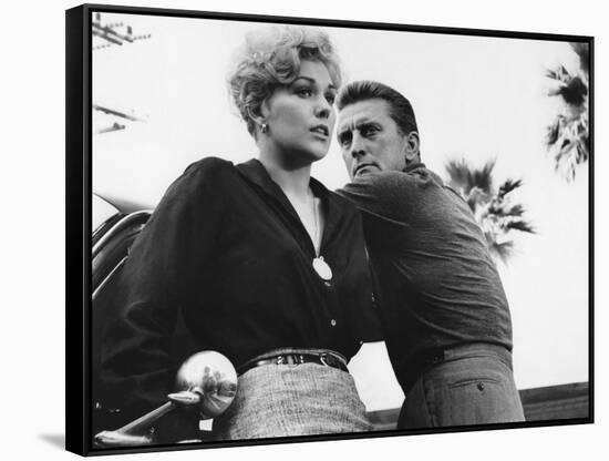 Liaisons Secretes STRANGERS WHEN WE MEET by Richard Quine with Kim Novak and Kirk Douglas, 1960 (b/-null-Framed Stretched Canvas