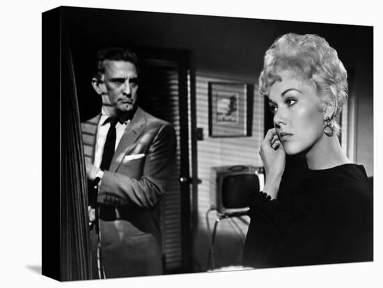 Liaisons Secretes STRANGERS WHEN WE MEET by Richard Quine with Kim Novak and Kirk Douglas, 1960 (b/-null-Stretched Canvas