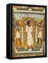 Libation of the Dead, Interior of the Sarcophagus of Amenemipet, Priest of the Cult of Amenophis-Egyptian 18th Dynasty-Framed Stretched Canvas