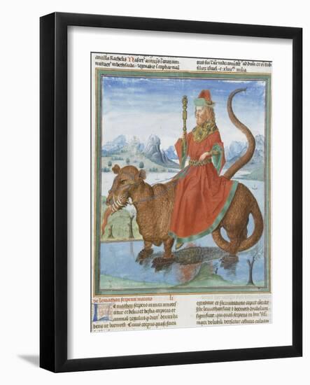 Liber Floridus by Lambert of Saint-Omer: Leviathan-null-Framed Giclee Print