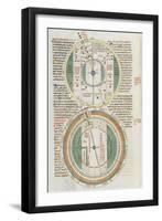 Liber Floridus par Lambert de Saint-Omer : Sphère du zodiaque-null-Framed Giclee Print