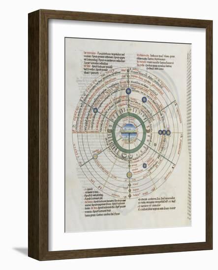 Liber Floridus par Lambert de Saint-Omer : Sphère du zodiaque-null-Framed Giclee Print