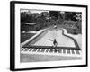 Liberace at the 'Piano' Shaped Pool in His Home-Loomis Dean-Framed Premium Photographic Print