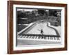 'Liberace at the 'Piano' Shaped Pool in His Home' Premium Photographic ...