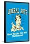 Liberal Arts Like Fries With That Diploma Funny Retro Poster-Retrospoofs-Framed Poster