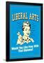 Liberal Arts Like Fries With That Diploma Funny Retro Poster-Retrospoofs-Framed Poster