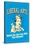 Liberal Arts Like Fries With That Diploma Funny Retro Poster-Retrospoofs-Stretched Canvas