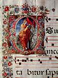 The Annunciation, Historiated Initial "O," Detail of a Page from an Antiphonal, circa 1473-79-Liberale-Framed Stretched Canvas
