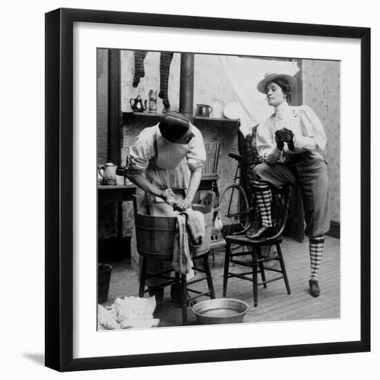 Liberated Woman On Wash Day, 1901-Science Source-Framed Giclee Print