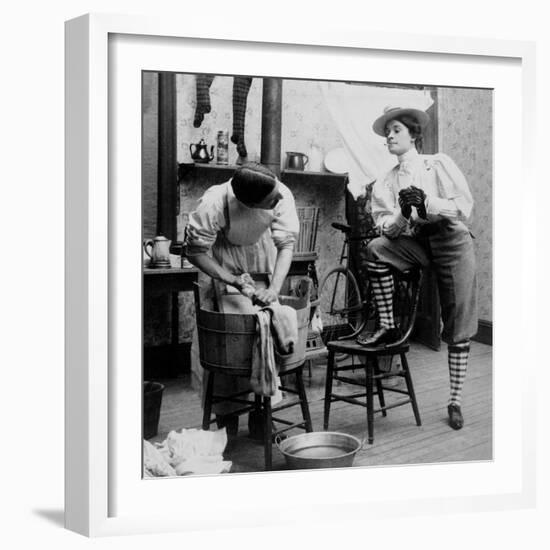 Liberated Woman On Wash Day, 1901-Science Source-Framed Giclee Print