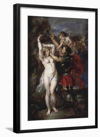 Liberation of Andromeda by Perseus, Greek Hero Who Has Just Saved the Princess-Peter Paul Rubens-Framed Giclee Print