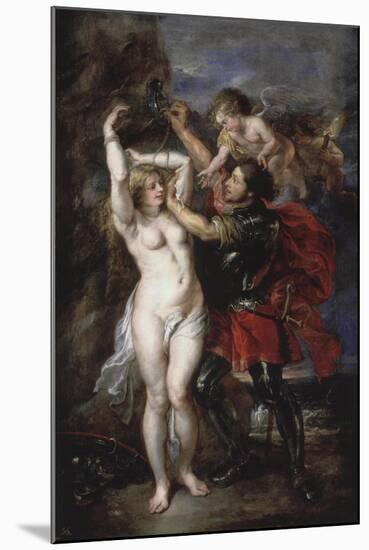 Liberation of Andromeda by Perseus, Greek Hero Who Has Just Saved the Princess-Peter Paul Rubens-Mounted Giclee Print