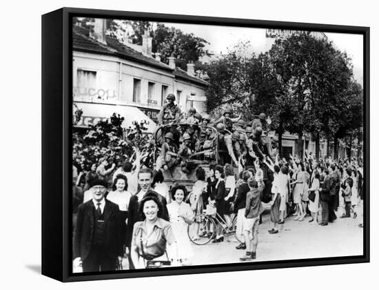 Liberation of Paris, August 1944-null-Framed Stretched Canvas