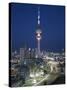 Liberation Tower and City, Kuwait City, Kuwait-Walter Bibikow-Stretched Canvas