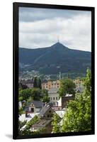 Liberec, town view with the 'Jeschken' (mountain)-Klaus-Gerhard Dumrath-Framed Photographic Print
