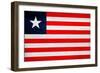 Liberia Flag Design with Wood Patterning - Flags of the World Series-Philippe Hugonnard-Framed Art Print