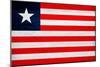 Liberia Flag Design with Wood Patterning - Flags of the World Series-Philippe Hugonnard-Mounted Art Print