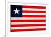 Liberia Flag Design with Wood Patterning - Flags of the World Series-Philippe Hugonnard-Framed Art Print