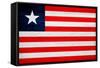 Liberia Flag Design with Wood Patterning - Flags of the World Series-Philippe Hugonnard-Framed Stretched Canvas