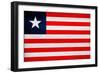Liberia Flag Design with Wood Patterning - Flags of the World Series-Philippe Hugonnard-Framed Premium Giclee Print