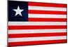 Liberia Flag Design with Wood Patterning - Flags of the World Series-Philippe Hugonnard-Mounted Premium Giclee Print