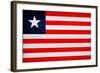 Liberia Flag Design with Wood Patterning - Flags of the World Series-Philippe Hugonnard-Framed Art Print