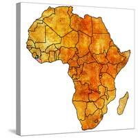 Liberia on Actual Map of Africa-michal812-Stretched Canvas