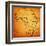 Liberia on Actual Map of Africa-michal812-Framed Art Print