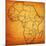 Liberia on Actual Map of Africa-michal812-Mounted Art Print