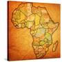 Liberia on Actual Map of Africa-michal812-Stretched Canvas