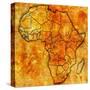 Liberia on Actual Map of Africa-michal812-Stretched Canvas