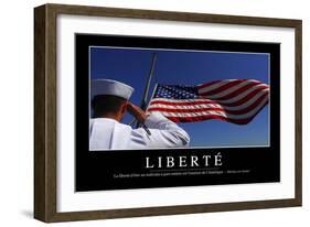 Liberté: Citation Et Affiche D'Inspiration Et Motivation-null-Framed Photographic Print