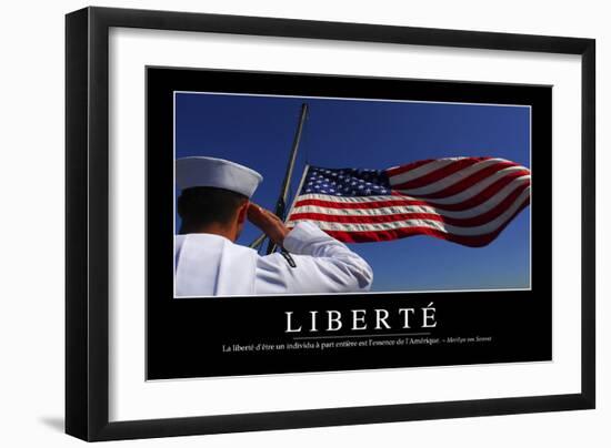 Liberté: Citation Et Affiche D'Inspiration Et Motivation-null-Framed Photographic Print