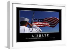 Liberté: Citation Et Affiche D'Inspiration Et Motivation-null-Framed Photographic Print