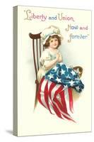 Liberty and Union, Young Betsy Ross-null-Stretched Canvas