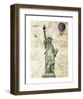 Liberty Balloon-Marion Mcconaghie-Framed Art Print