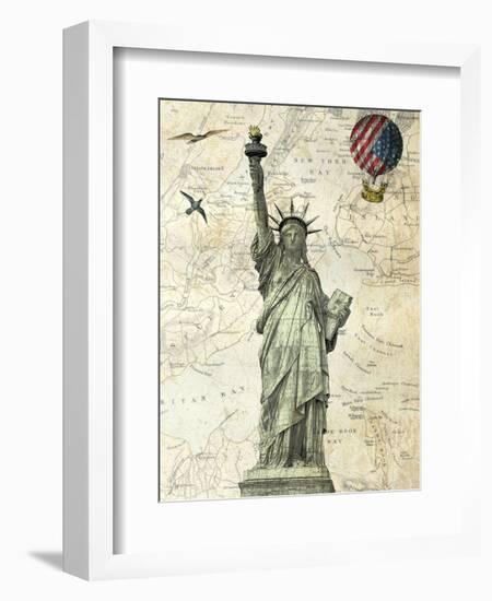 Liberty Balloon-Marion Mcconaghie-Framed Art Print