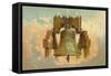 Liberty Bell in the Clouds-null-Framed Stretched Canvas