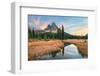 Liberty Bell Mountain reflected in headwaters of State Creek. North Cascades, Washington State-Alan Majchrowicz-Framed Photographic Print