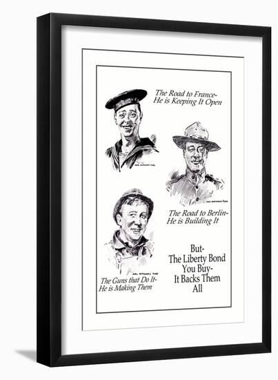 Liberty Bond-James Montgomery Flagg-Framed Art Print