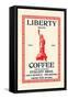 Liberty Brand Coffee-null-Framed Stretched Canvas