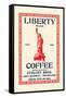 Liberty Brand Coffee-null-Framed Stretched Canvas