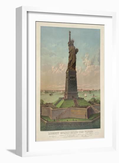 Liberty Enlightening the World, New York Harbor-null-Framed Art Print