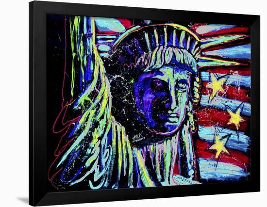 Liberty for Prints 001 - Touched Neon-Rock Demarco-Framed Premium Giclee Print