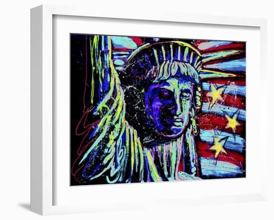 Liberty for Prints 001 - Touched Neon-Rock Demarco-Framed Giclee Print