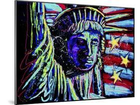 Liberty for Prints 001 - Touched Neon-Rock Demarco-Mounted Giclee Print