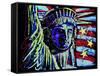 Liberty for Prints 001 - Touched Neon-Rock Demarco-Framed Stretched Canvas